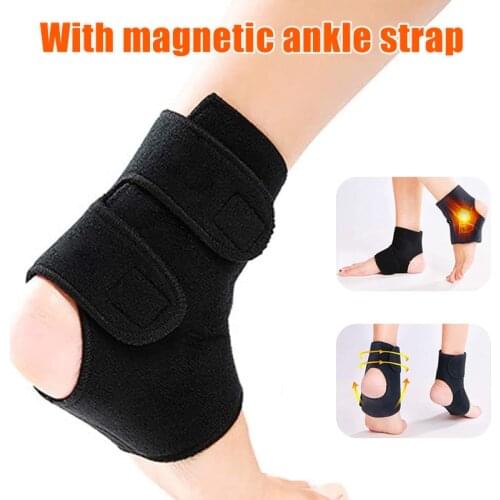 Hot 1 Pair Self-Heating Ankle Support Adjustable Ankle Brace Guard Spontaneous Magnetic Self-Heating Ankle Wrap Health Care