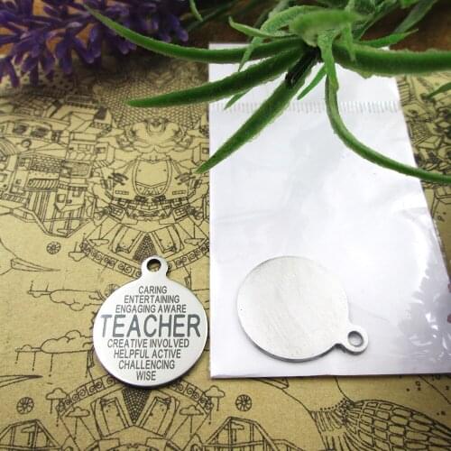 20pcs--"TEACHER "stainless steel charms more style for choosing DIY Charms pendants for necklace