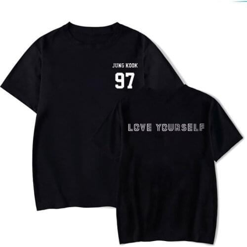 2019 love yourself T-shirt round neck short-sleeved shirt Korean bulletproof youth group personality T-shirt kpop t-shirt