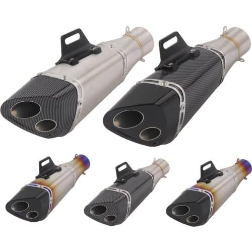 38-51mm Universal Dual-outlet Exhaust Pipe No DB Killer Escape Vent Pipe Fit On Motorcycle Dirt Bike Exhaust System