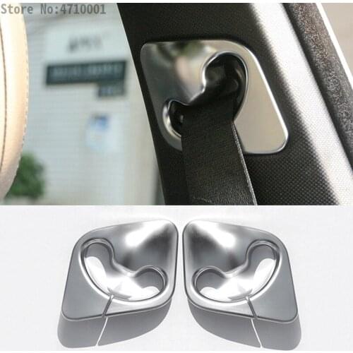 ABS Chrome Accessories Seat Safety Belt Buckle Decoration Cover Trim Sticker For BMW X5 F15 2014-2017 Car Styling