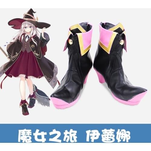 Anime Manga Wandering Witch: The Journey of Elaina Cosplay Shoes Boots wigs Elaina Costume Women Magic Girl Suit Fancy Halloween