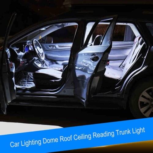 QHCP 5Pcs/Set For Subaru Outback 2015-2019 White Ice Blue-Ray 12V-16V LED Car Rear Trunk Lights Reading Ambient Interior Lamps