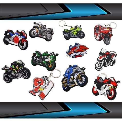Recrist Motorcycle Model SOFT RUBBER KEYCHAIN KEYRING Motorcycle Accessories Rubber Keychain Keyfob gift