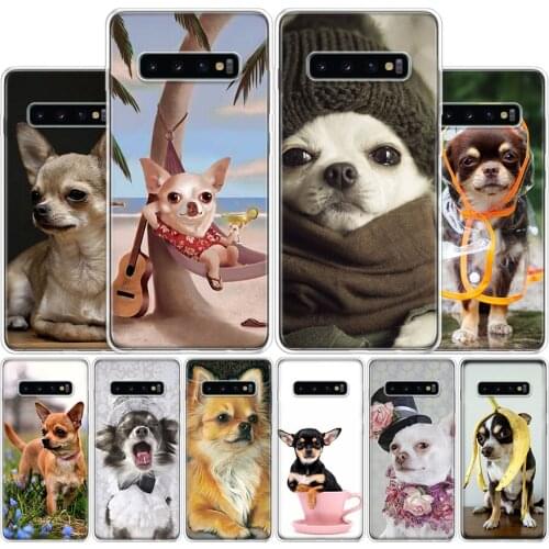 Chihuahua Puppy Teacup Dogs Cover Phone Case For Samsung Galaxy S10 S20 FE Ultra Note 10 9 8 S9 S8 Plus Pro Lite S7 S6 J4 J6 + C