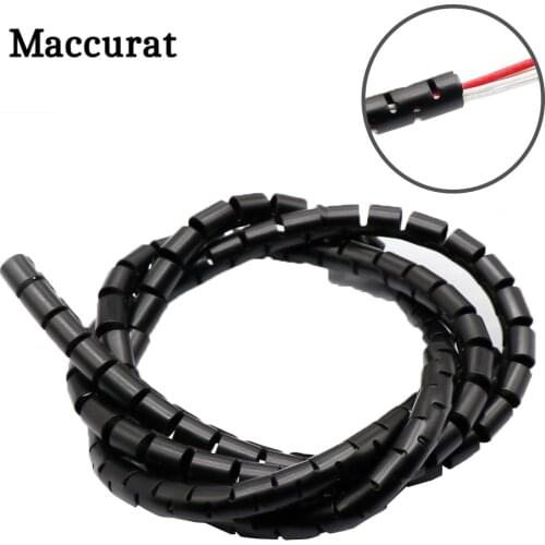 3D Printer parts RepRap spiral Wrapping Cable casing Flame retardant 2M Length ID 8mm Cable Sleeves Winding pipe wrapping band