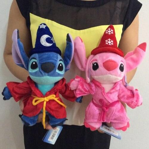 Diseny 25 cm cute Magic Stitch and Angel plush toys Stitch Plush Doll Toys Kids Birthday Wedding Gifts
