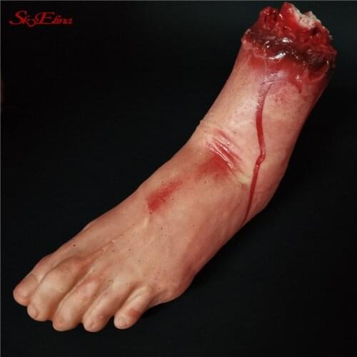 Halloween Tricky Toys Scary Broken Haunted Hand Foot House Broken Decoration Prosthesis Horror Blood Hand Severed Finger 5z