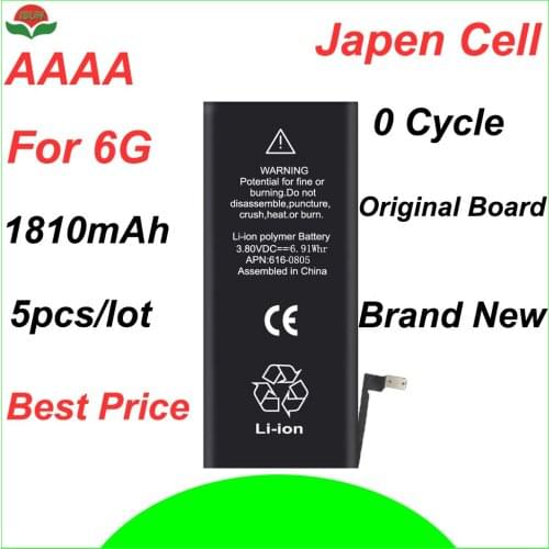 ISUN 5pcs/lot AAAA Battery for iPhone 6 G 6g High Quality Battery High Quality Replacement Battery