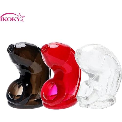 IKOKY Penis Ring Penis Extension Sex Toys for Men Male Chastity Device Silicone Cock Cage Penis Sleeves Reusable Condom