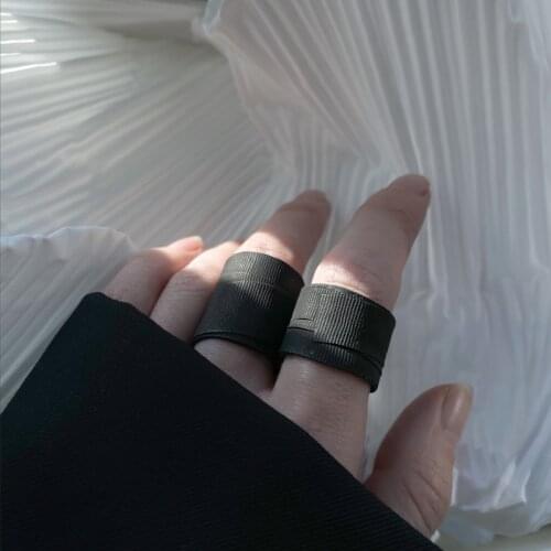 Diablo S925 Sterling Silver Crack Bandage Ring Niche Design Personality Rings Ins Trendy Men And Women Accessories Gifts