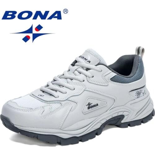 BONA 2021 New Designers Popular Running Shoes Men Outdoor Breathable Jogging Sport Shoes Man Walking Footwear Casual Sneakers