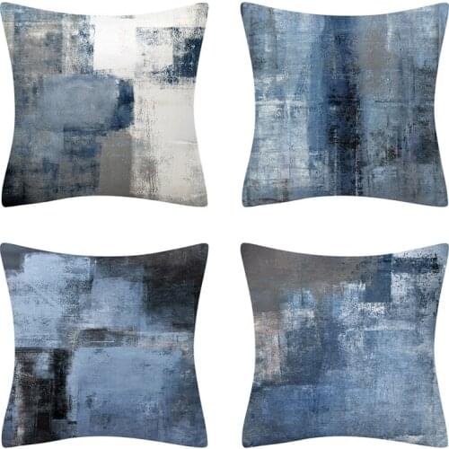 Cushion Covers Set of 4 Covers 18X18 Inches Soft Throw Pillow Cases for Living Room Sofa Couch Bed Pillowcases