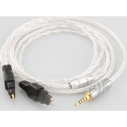 2.5mm Trrs Balanced Male Silver Plated Cord 2.5mm Balanced Cable For Sennheiser HD580 HD600 HD650 HDxxx HD660S HD58x HD6xx