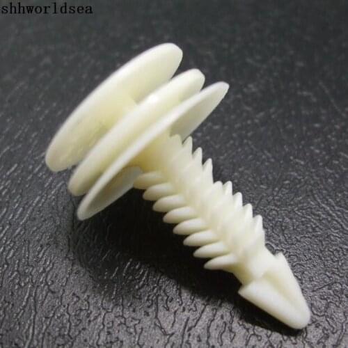 Shhworldsea 100pcs Nylon Natural Trim Panel Retainer Fastener Clip For GM 10285935