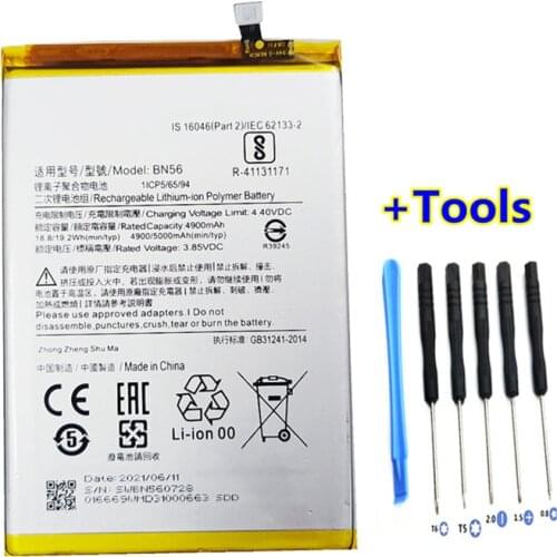 Replacement 5000mAh BN56 Battery For Xiaomi POCO M2 Pro Redmi 9A 9C Phone Battery +Tools
