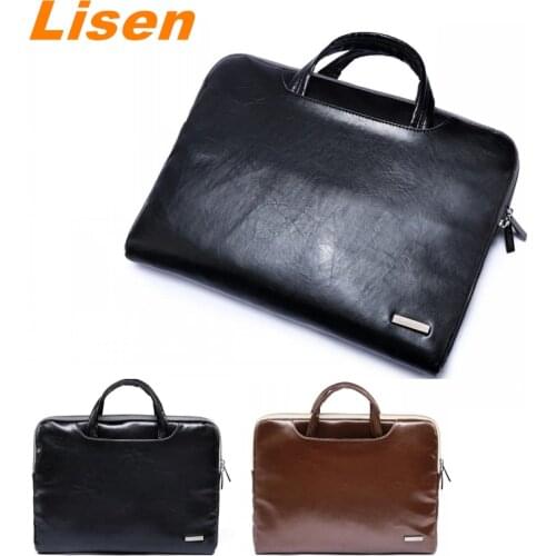 New Brand Lisen PU Leather Handbag Laptop Bag 11",13",15",15.6 inch,Briefcase Portable KUMON Case For MacBook Air,Pro,Dropship