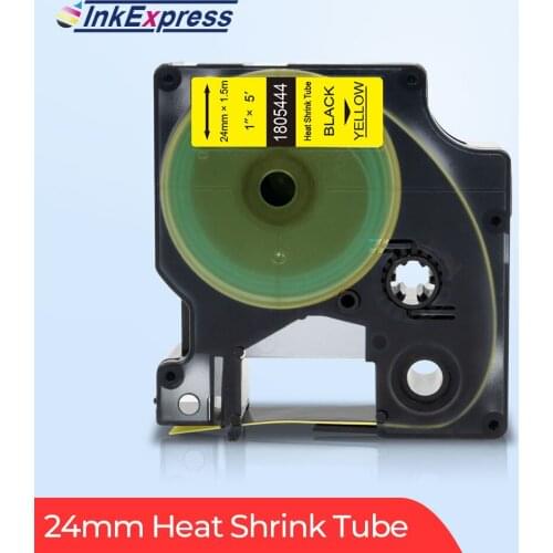 InkExpress 1805444 Heat Shrink Tube Tape For DYMO 1805444 Rhino IND Label 24mm Printer Ribbon For DYMO Rhino 6000 Label Maker