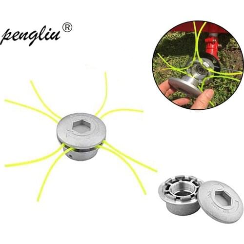 Universal Trimmer Head Aluminum Sith 4 Lines Thread Nylon Cutting Line Garden Grass Bush Accessories Durable Cutting Machine