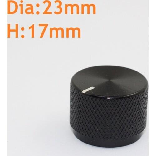 High Quality Dia23 Full Aluminum Solid Knob For Home Audio DIY 23*17mm Volume Control Power Switch