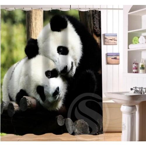 The lovely panda Custom Shower Curtain Personalized Bath Curtain Waterproof Curtains for bath Bath screens
