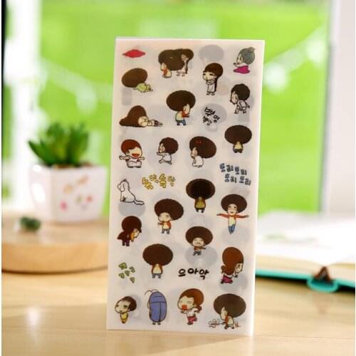1Set/6pcs PVC Sticker,Originality,Explosion girl,Diary Photo Sticker
