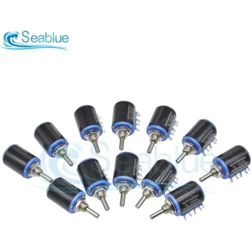 1Pcs WXD3-12-1W 100 220 470 1K 2K2 3K3 4K7 10K 22K 33K 47K Ohm 100R 220R 470R 2.2K 3.3K 4.7K WXD3-12 1W Wirewound Potentiometer