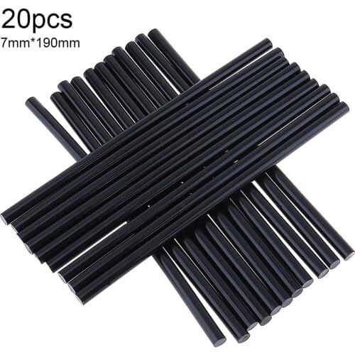 20pcs/set 7mmx190mm Black Hot Melt Gun Glue Sticks Gun Adhesive DIY Tools for Hot-melt Glue Gun Repair Tool Accessories