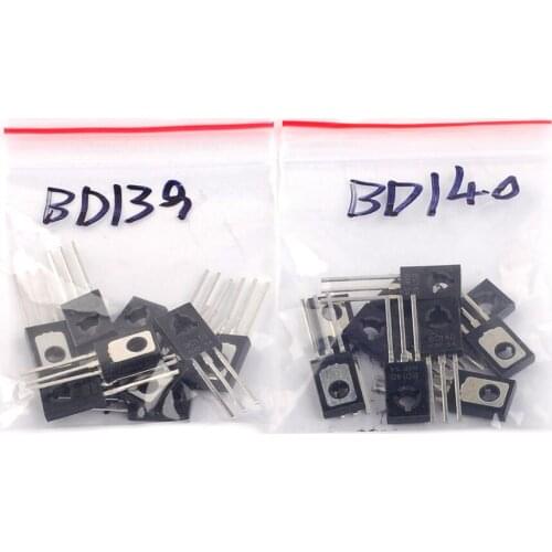 50PCS BD140 25PCS + BD139 25PCS TO-126