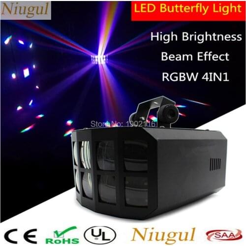 50W LED Butterfly Stage Light DMX512 RGBW Beam Effect LED Stage Light Disco Party DJ Projector Light KTV LED Decoration Lighting