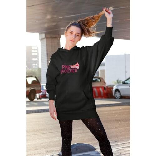 Angemiel Wear Pink Panther Black Dress Sweatshirt Tunik