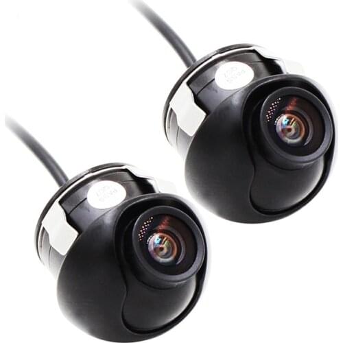 2 Pieces CCD HD 360 degree Ratote car rear view camera Front side view camera left right view blind spot parking camera