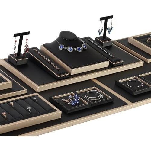 Bao show props PU rings necklaces earrings platinum jewelry jade jewelry rack jewelry display rack storage