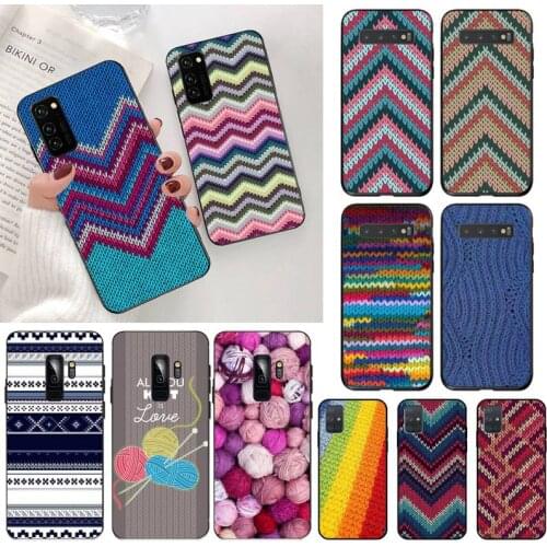Knitting yarn pattern Phone Case for Samsung S20 plus Ultra S6 S7 edge S8 S9 plus S10 5G lite 2020