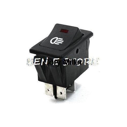 DC 12V 35A 4 Pins Red Indicator Car Fog Lamp Light ON/OFF Foglight Switch