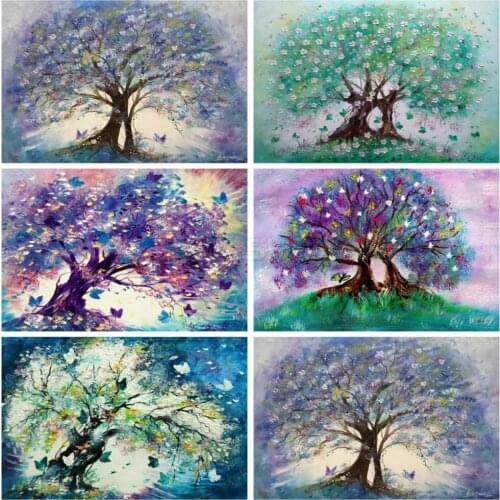 EverShine Diamond Painting Tree Cross Stitch Rhinestones Art Diamond Embroidery Sale Landscape Handwork Gift Wall Decor