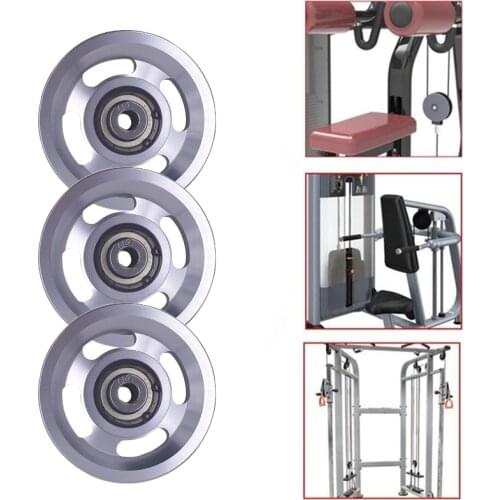 3pcs 95MM Gym Pulley 360 Degree Rotation Silence Smooth Cable Machine Pulley for LAT Pull Down DIY System Attachment Accessories