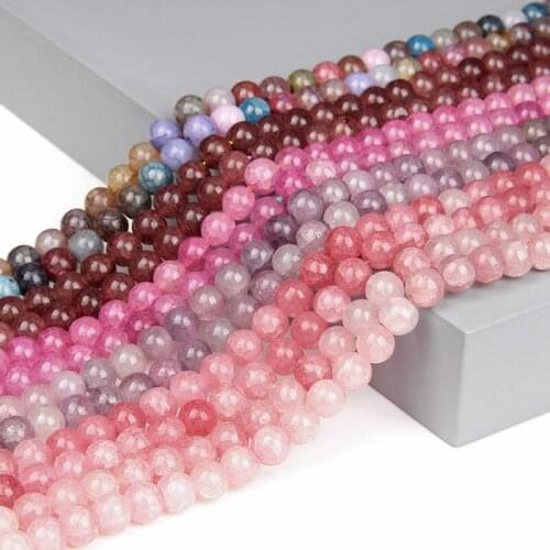 Wholesale 8mm Gemstones Agat Beads Natural Flower Agates Round Beads For Jewelry Making Bracelet Neckalce Accessories Diy 15.5"