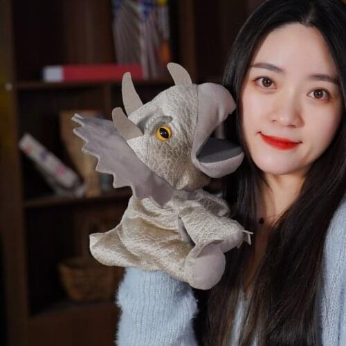 1pc 30cm Hand Puppet Toy Doll Dinosaur Animal Glove Coax Baby Artifact Baby Comfort Doll Baby Sleep Show Doll