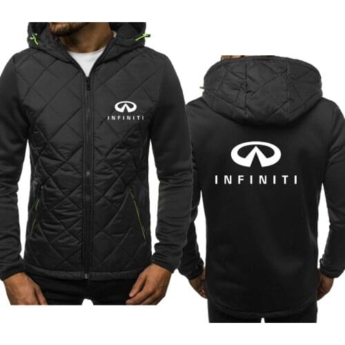 Harajuku Spring Autumn Mens jackets Infiniti car logo Print Casual high quality Cotton Mens jackets hoodie Sweatshirt