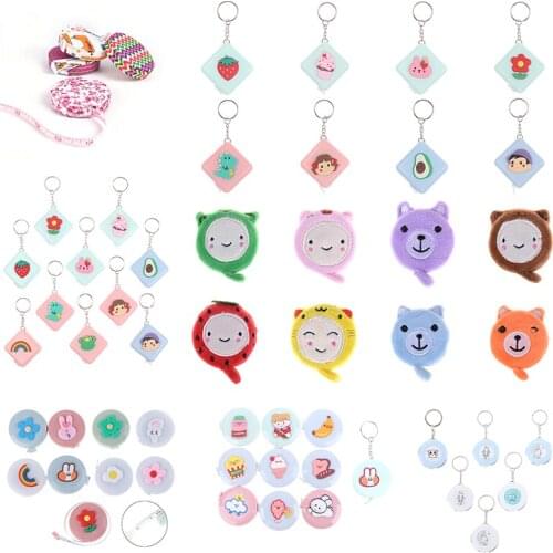 2m/1m Body Measuring Ruler Sewing Tailor Tape Ruler Children Cartoons Height Ruler Inch Roll Tape Mini Sewing Measuring Tools