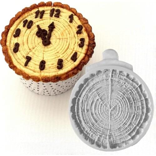 Small Log Slice Silicone Mold Fondant Cake Decorating Mold Sugarcraft Chocolate Baking Tools Kitchenware For Cakes Gumpaste Form