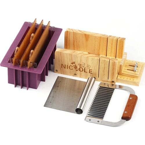 Render Soap Making Kit Silicone Mold with Dividers and Cutting Tools DIY Handmade Swirl Soap Mould