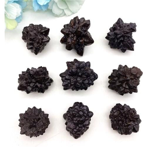 NEW 1PC Natural Material Carbonado Stone Cluster Type Crystal Mineral Ore Rough Sample Ornament Natural Stones and Crystals
