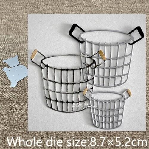 New Design Craft Metal stencil mold Cutting Dies 2pcs Grid bucket decoration scrapbook die cuts Album Paper Card Craft Embossing