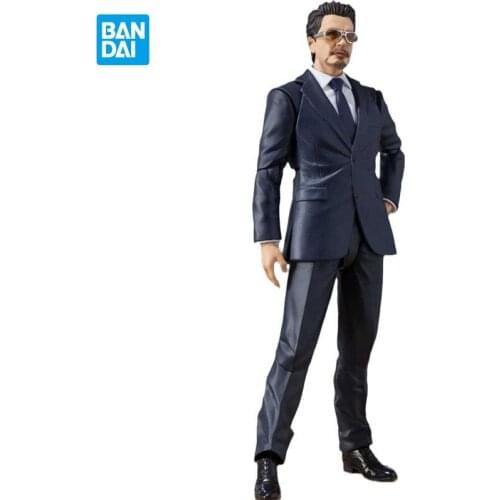 Original Bandai Tamashii Nations Marvel Avengers Mk1 Iron Man Mark1 Tony Stark S.h. Figuarts Doll Action Figure Model Kids Toys