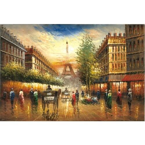 Paris Rain Lane The wooden puzzle 1000 pieces ersion jigsaw puzzle white card adult childrens educational toys