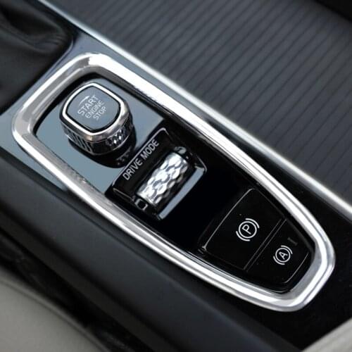 Stainless Steel Car Center Console Armrest Gear BrakeHand Frame Decoration Cover Trim for Volvo XC90 XC60 S90 V90 S60 Interior