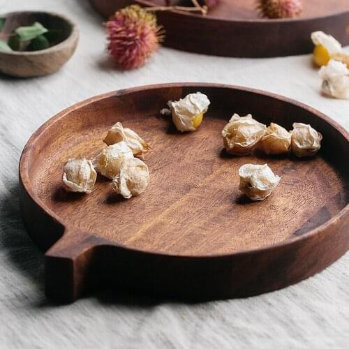 Tray Tea Tray Solid Wood Home Simple Snack Plate Bread Tray