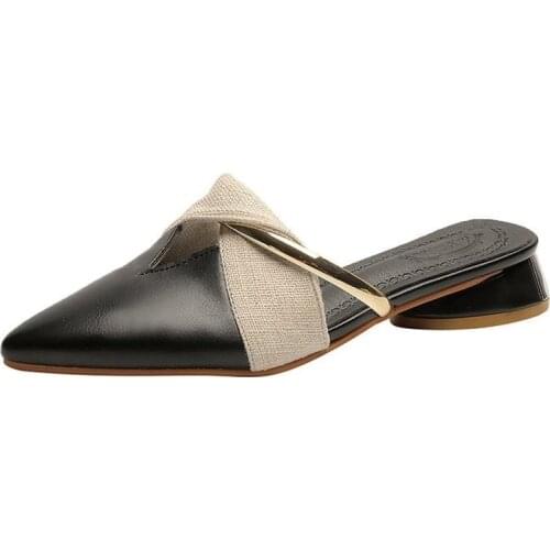 Sandals Womens Summer New Pointy Chunky Sandals Large Size Womens Fashion Woman Shoes Sapatos De Mujer Dress Shoes for Women